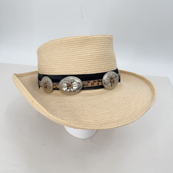 Guatemalan Panama Hat Hand Made of Palm Leaves by Maya-Quiche Indians 58 - 7 1/4 main image 8